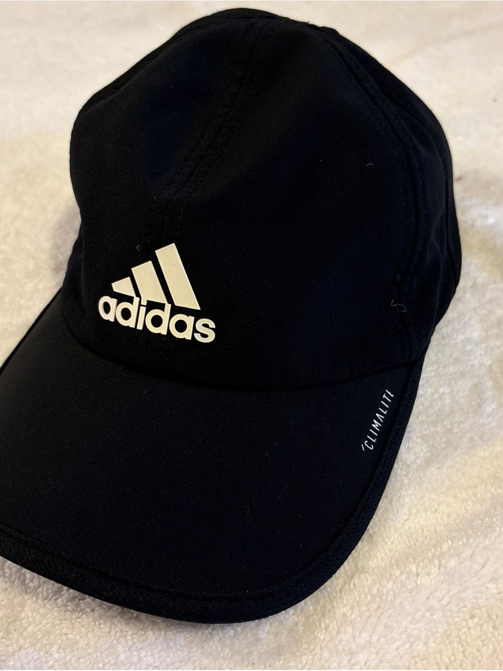 Adidas Unisex Climalite Black Hat Cap Lightweight One Size Velcro